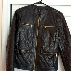 Ann Taylor quilted leather jacket